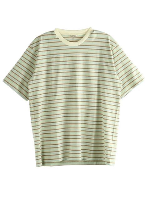 t-shirt uomo menta AURALEE | A26ST02GJFADE MINT STRIPE